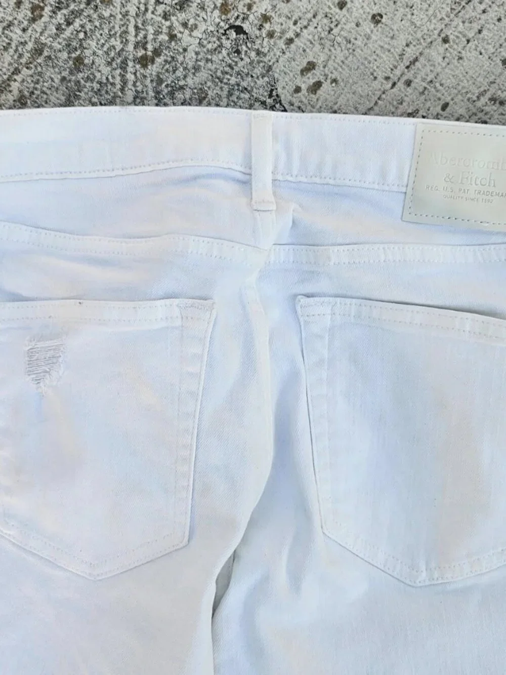 Abercrombie & Fitch Women Jeans White Denim Athletic Skinny Stretch Size 28W 30L - Picture 7 of 13